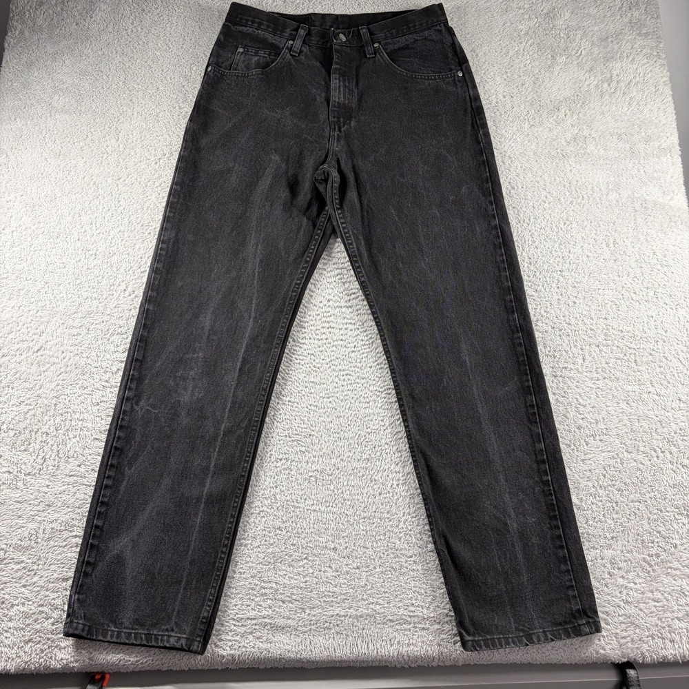 Vintage Wrangler Jeans Mens 33x32  Black 100% Cotton 90s Y2K Relaxed Fit